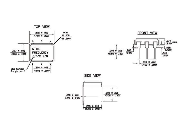 Oscillateur contrôlé en tension à quartz 5x7mm LVCMOS