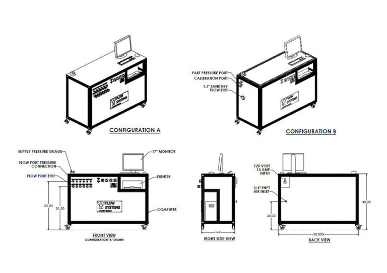 Low flow air test stand