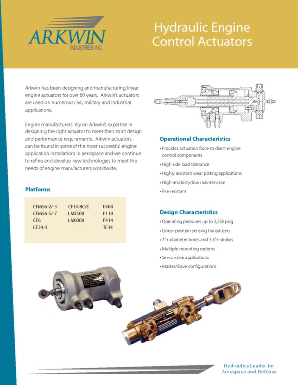 Arkwin - Vérin hydraulique de contrôle moteur