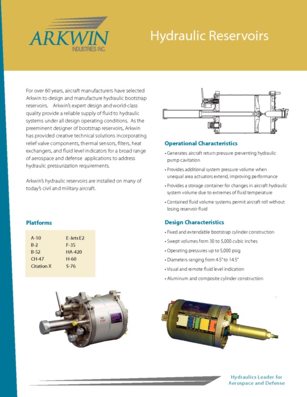 Arkwin - Réservoirs hydraulique