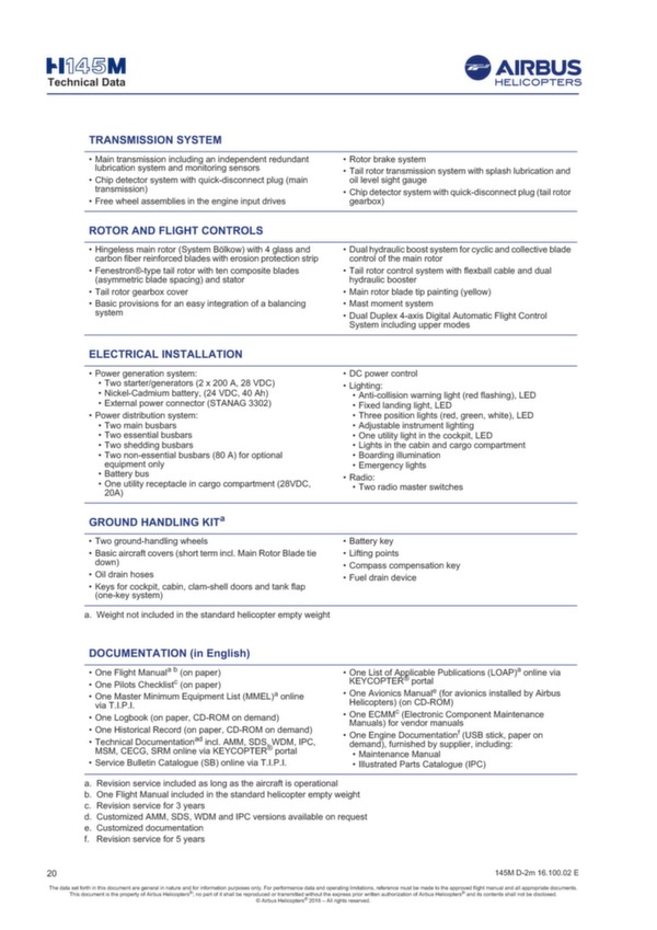 H145M Technical Data - Airbus Helicopters