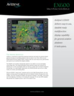 Avidyne Corp. - Multi function display EX 600 Brochure