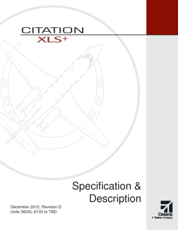 Données techniques Cessna Citation XLS+