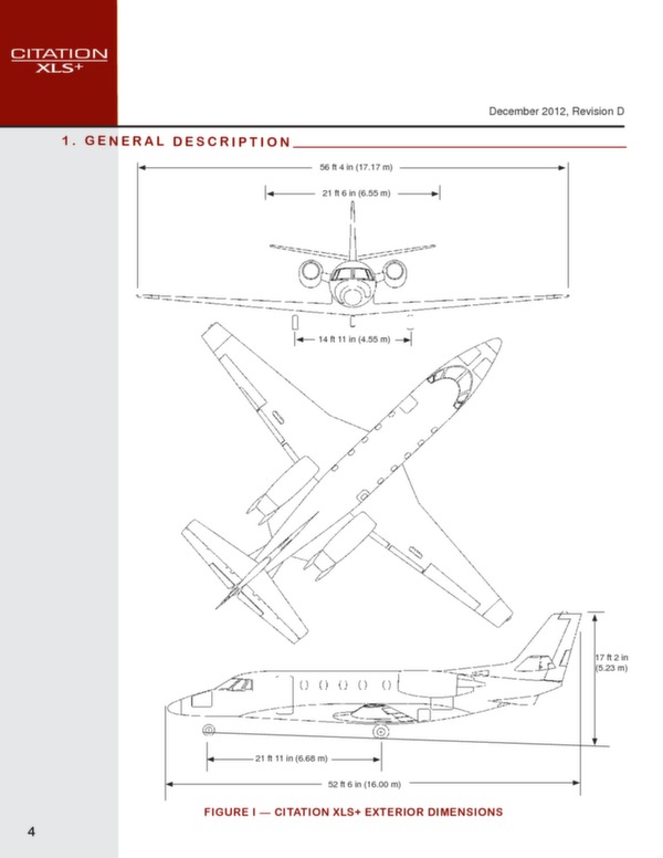 Données techniques Cessna Citation XLS+