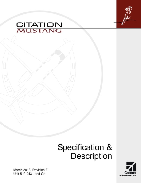 Cessna Citation Mustang technical Data