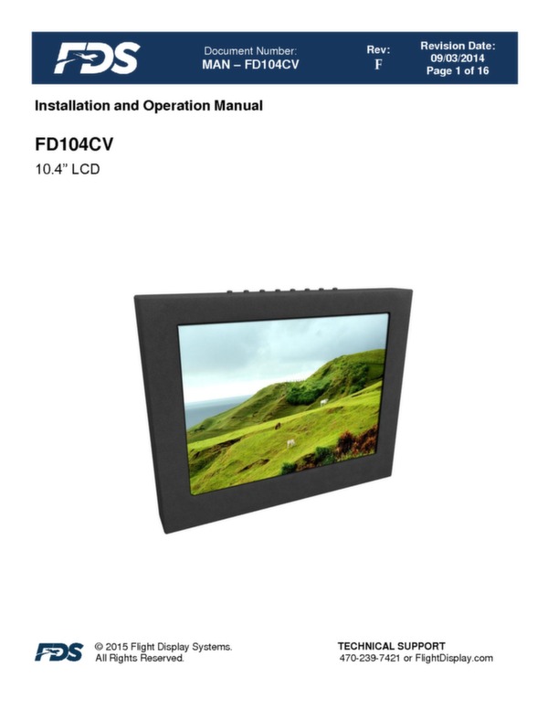 10.4\'\' HD LCD display FD104CV brochure 