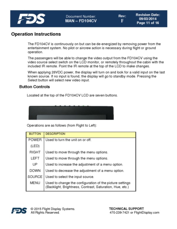 Brochure écran LCD 10.4\'\' HD FD104CV