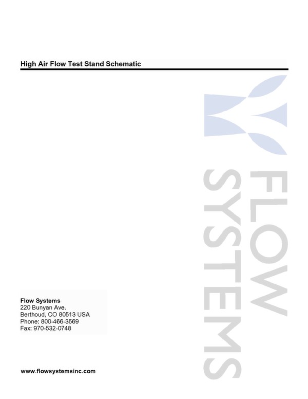 High air flow test stand schematic