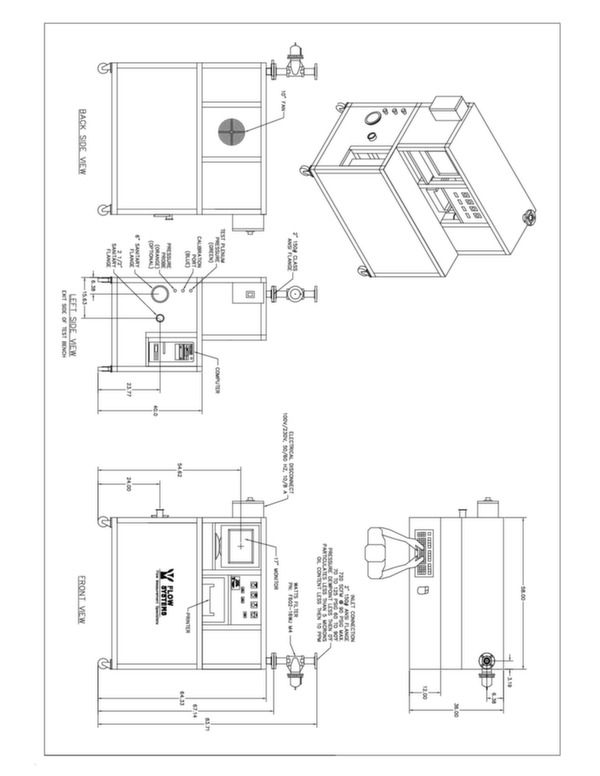 High air flow test stand schematic