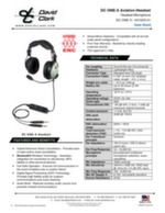 DC ONE-X Aviation Headset data sheet