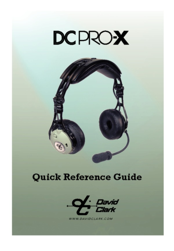 DC PRO-X  Aviation Headset guide