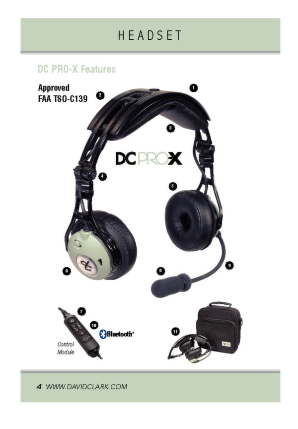 Casque de pilote DC PRO-X (guide)