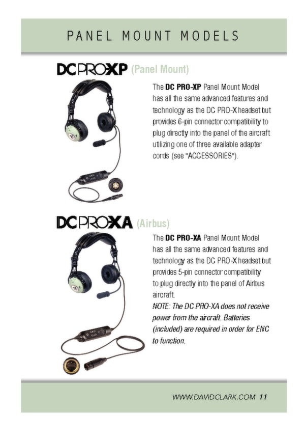 DC PRO-X  Aviation Headset guide