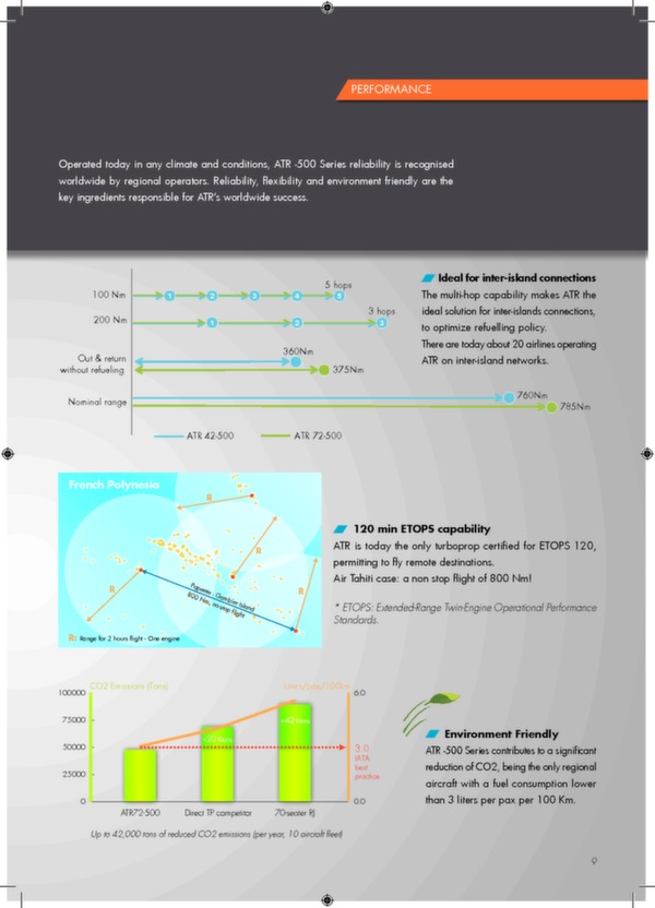 ATR -500  SERIES - The reference in regional air transport