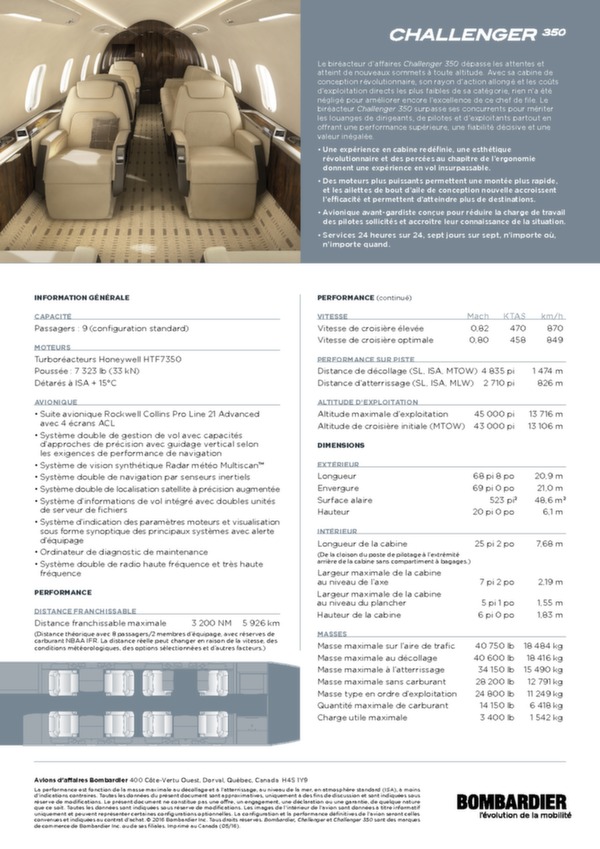 Bombardier Challenger 350 (brochure)