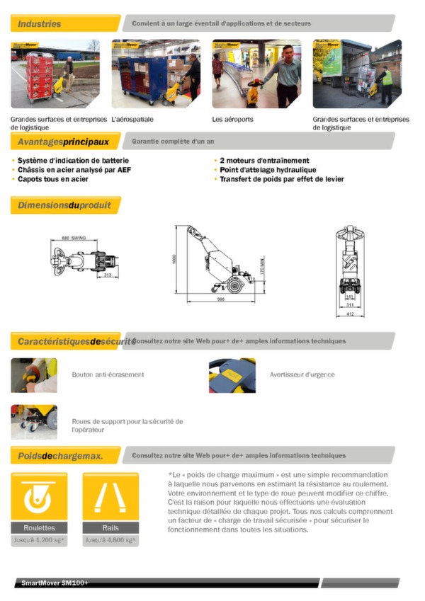 Tracteur pousseur électrique / SmartMover SM100+