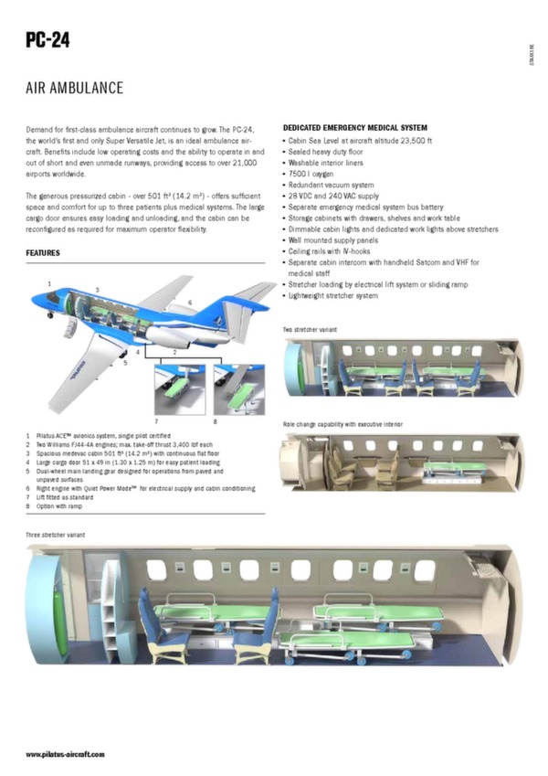 Pilatus PC-24 Air Ambulance - factsheet