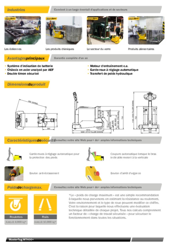 Electric tugs / MasterTug MT400+