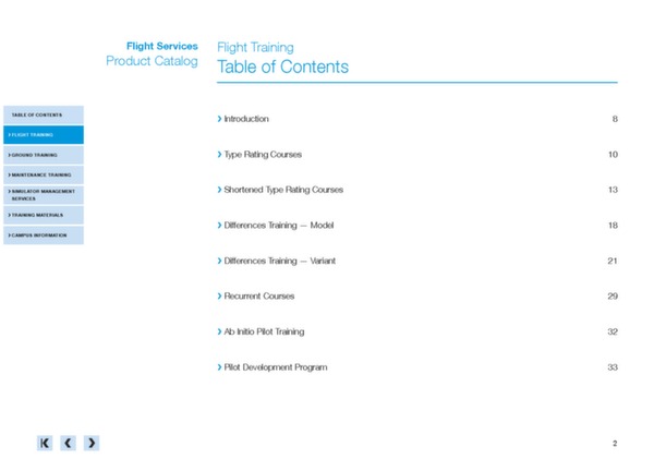 Boeing Flight Services - Product catalog