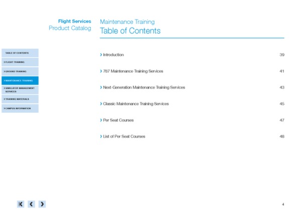 Boeing Flight Services - Catalogue produits