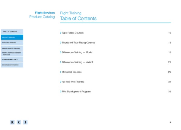 Boeing Flight Services - Product catalog