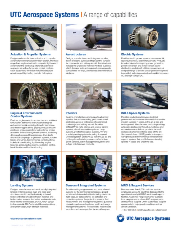 UTC Aerospace Systems - Catalogue produits