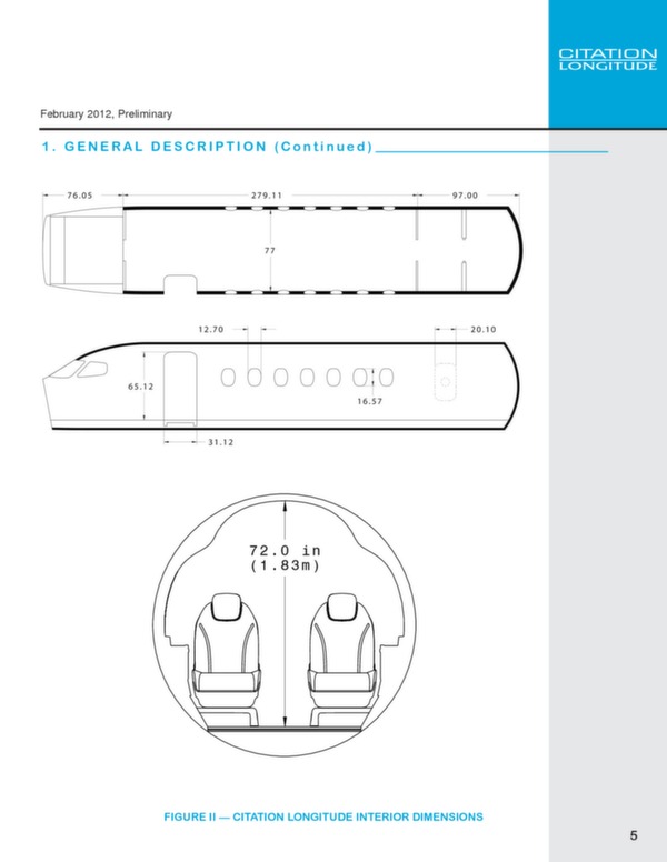 Cessna Citation Latitude datasheet - 2012