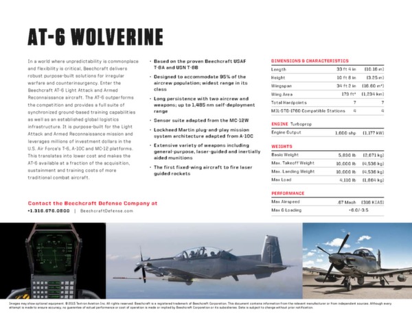 AT-6 Wolvenrine - données techniques