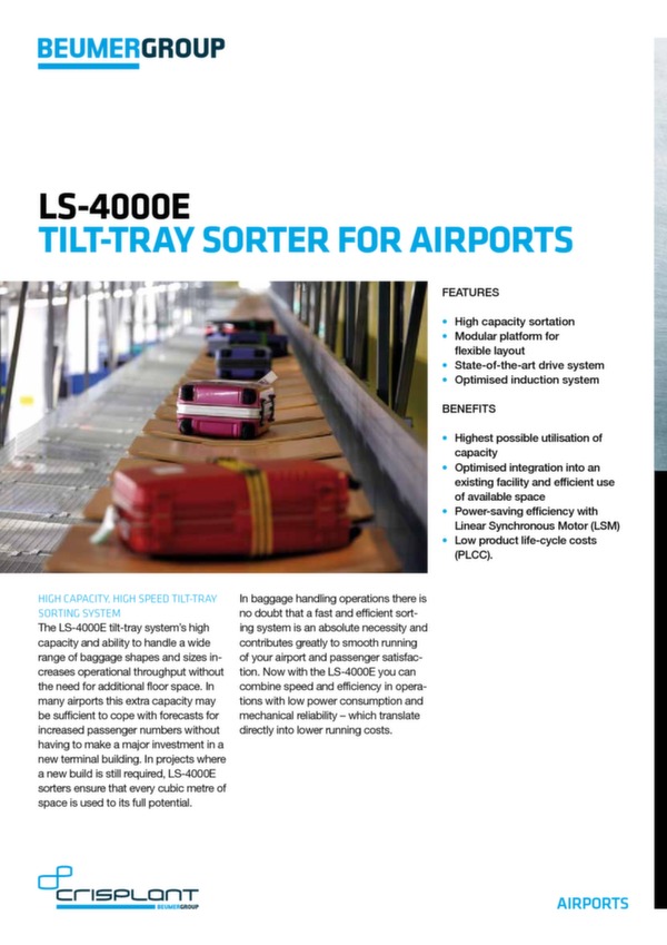 LS-4000E tilt-tray sortation system