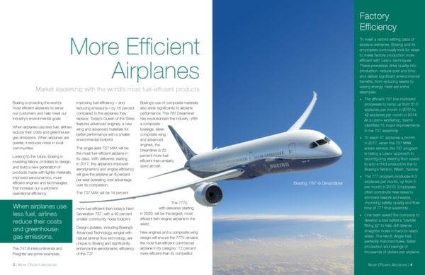 Boeing : Aviation commerciale et environnement