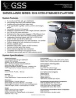 Surveillance system S516 specification sheet