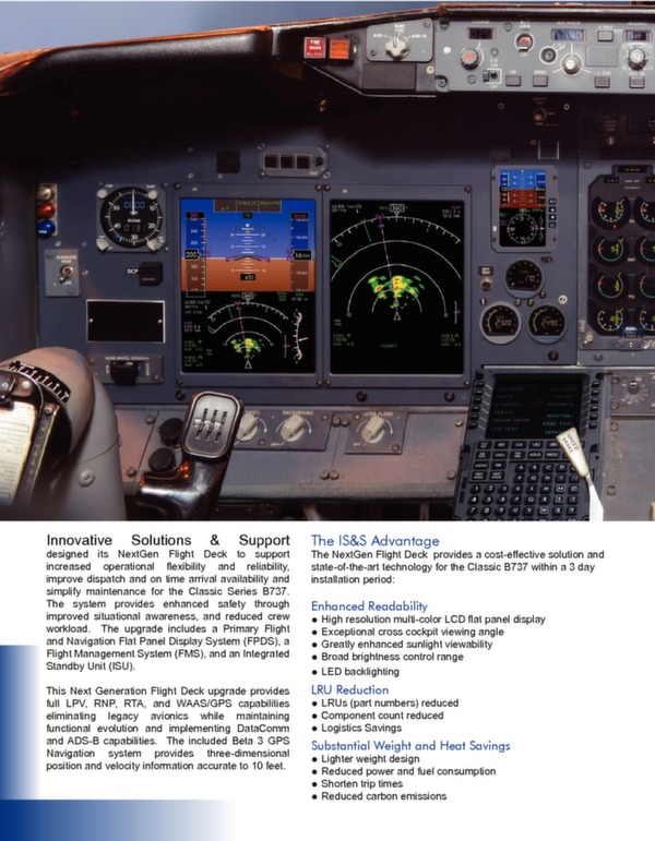 Brochure Poste de pilotage NextGen B737