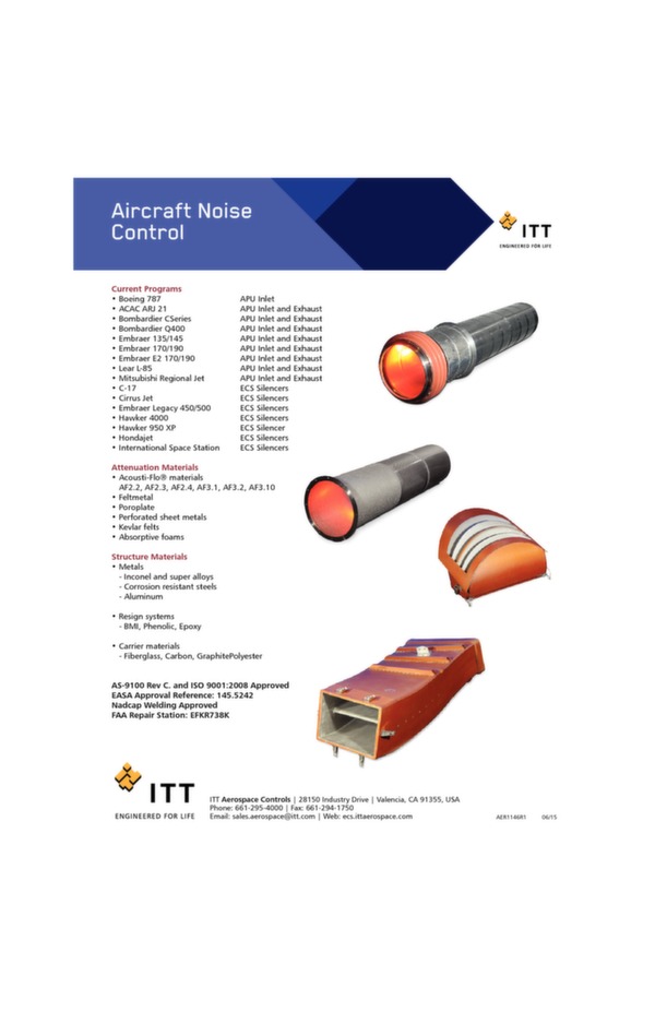 Noise control system data sheet