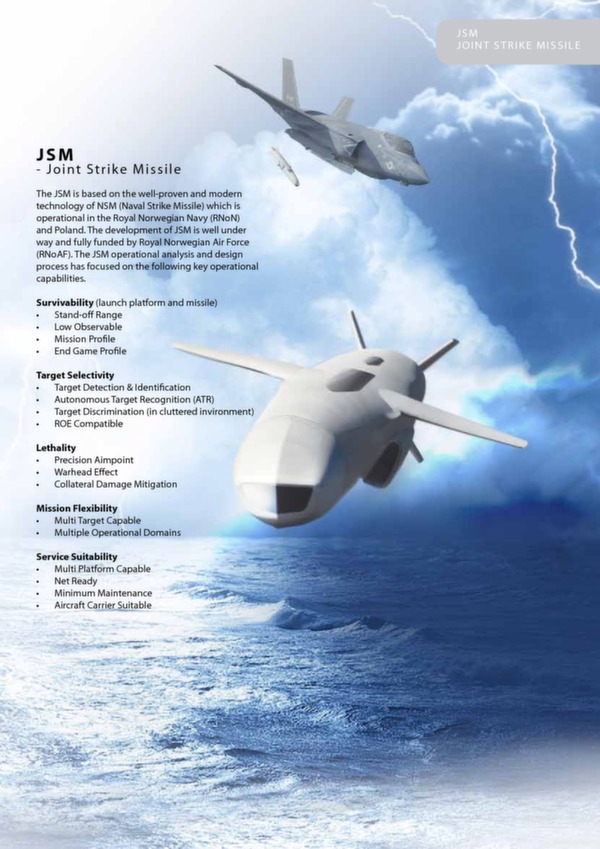 Brochure missile Joint strike 