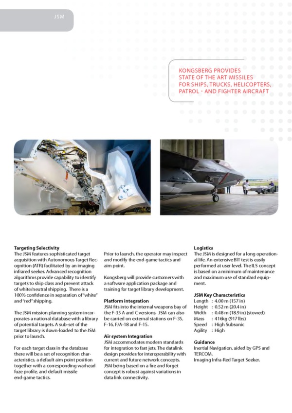 Joint strike missile brochure