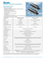 Aircraft pressure transducer data sheet