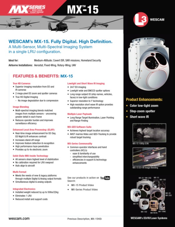 Surveillance system MX-15 brochure