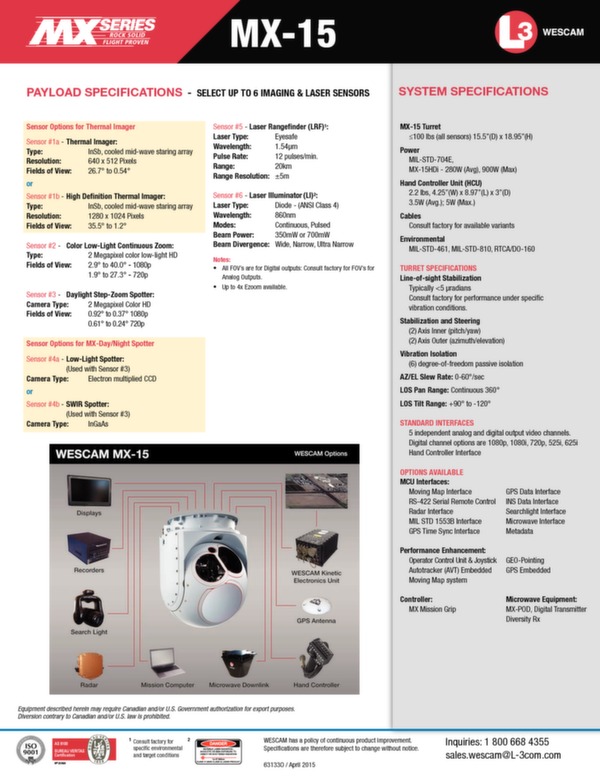 Surveillance system MX-15 brochure