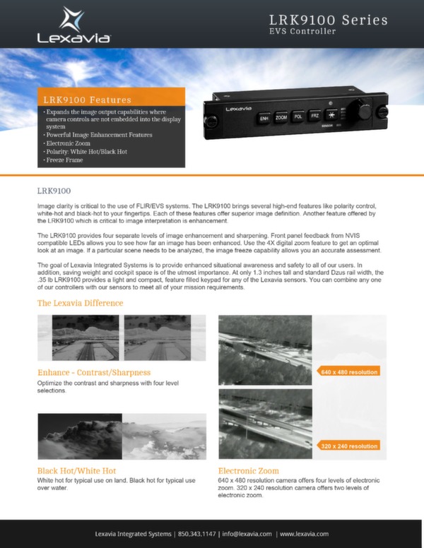 EVS controller LRK9100 series brochure