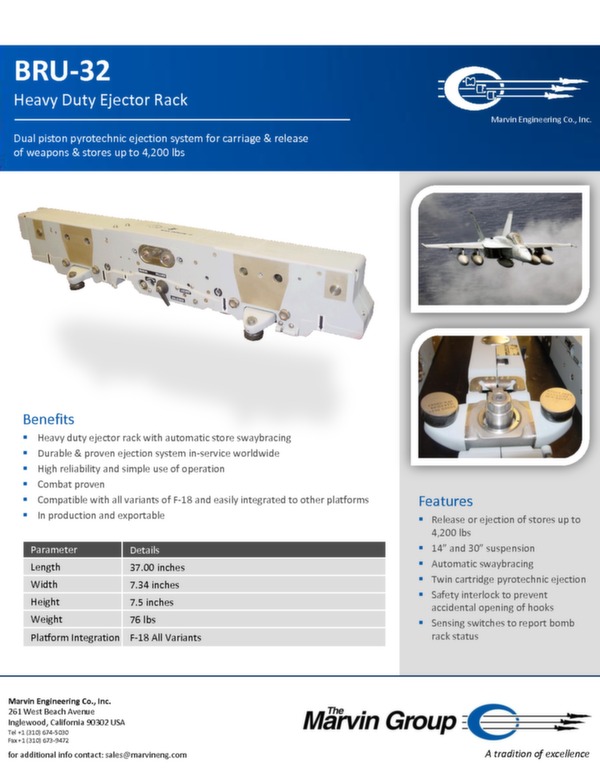 Brochure rampe d\'éjection missile BRU-32