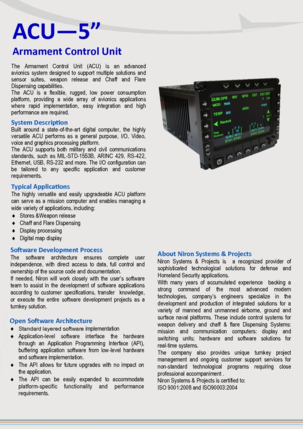 Brochure système contrôle armement ACU-5