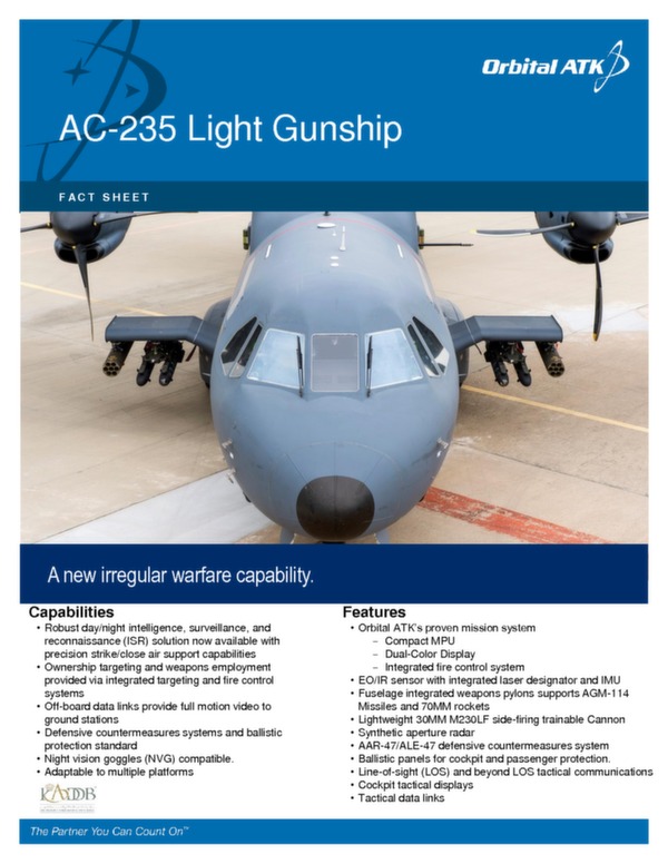 Données techniques AC-235 Light Gunship 