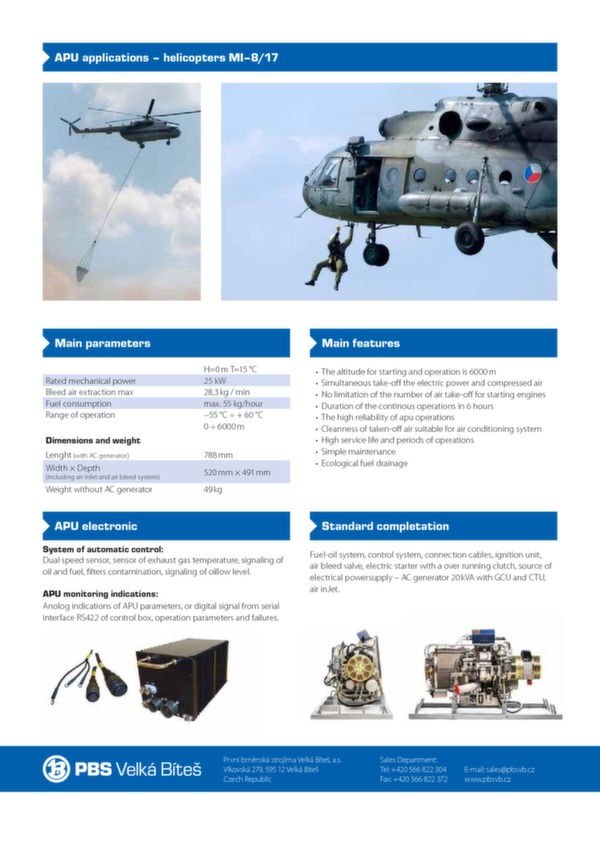 Brochure auxiliaire de puissance Safir 5K/G MI