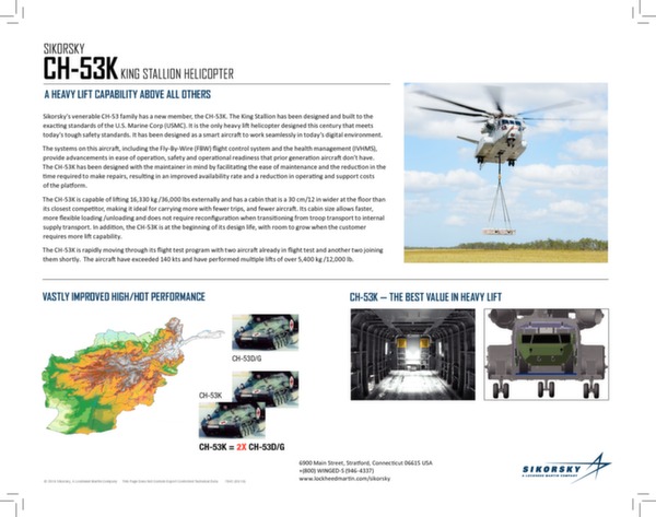 Brochure hélicoptère CH-53K