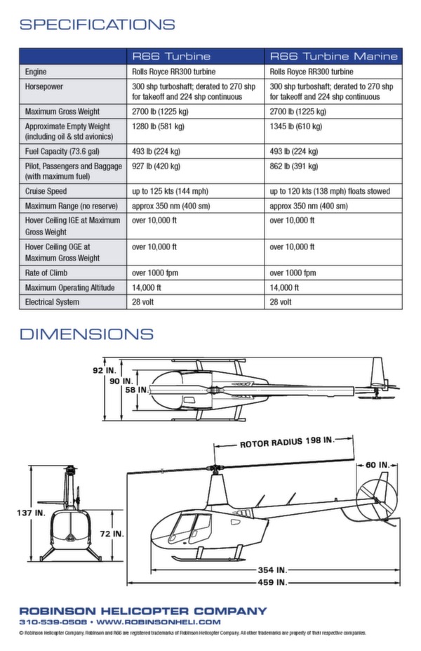 Brochure hélicoptère turbine R66