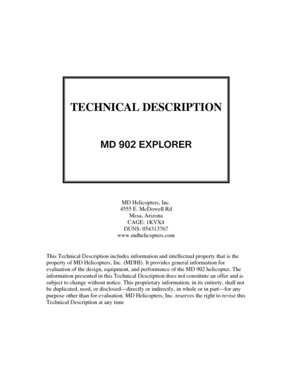 MD Explorer helicopter technical description