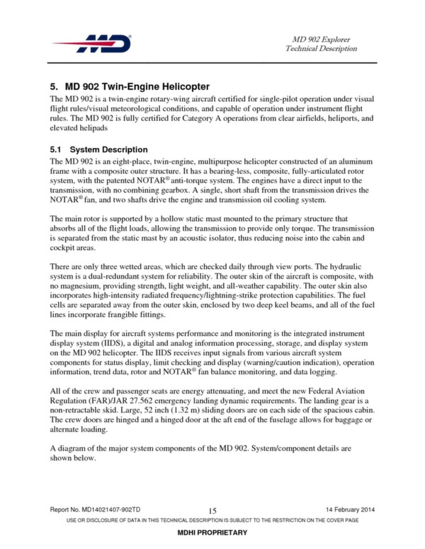 MD Explorer helicopter technical description