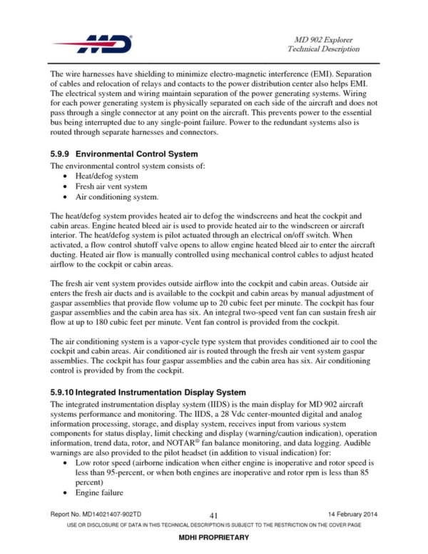 MD Explorer helicopter technical description