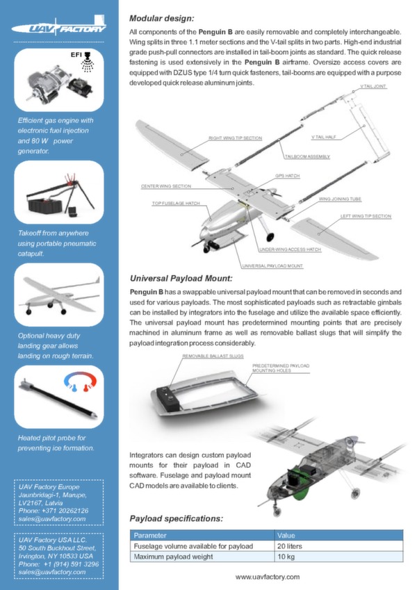 UAV Penguin B data sheet