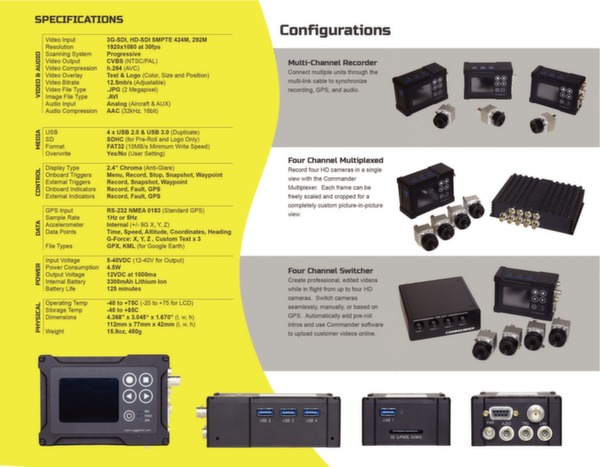 Brochure enregistreur vidéo HD 